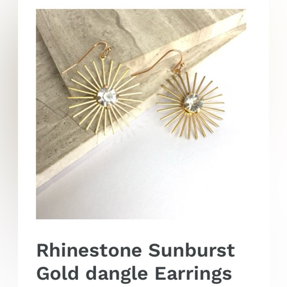 J Peace Designs Rhinestone Sunburst Earrings